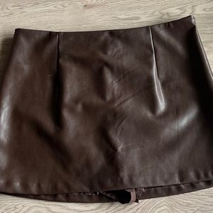 Abercrombie & Fitch Vegan Leather Mini Skirt